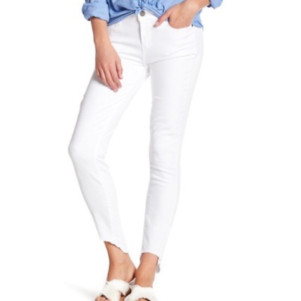 Paige Verdugo Crop Jeans size 26 White Denim